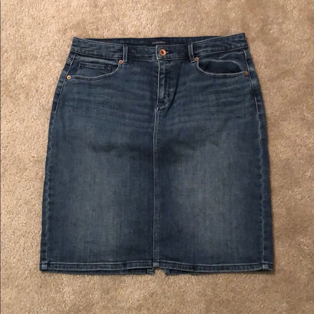 Lands’ end denim skirt